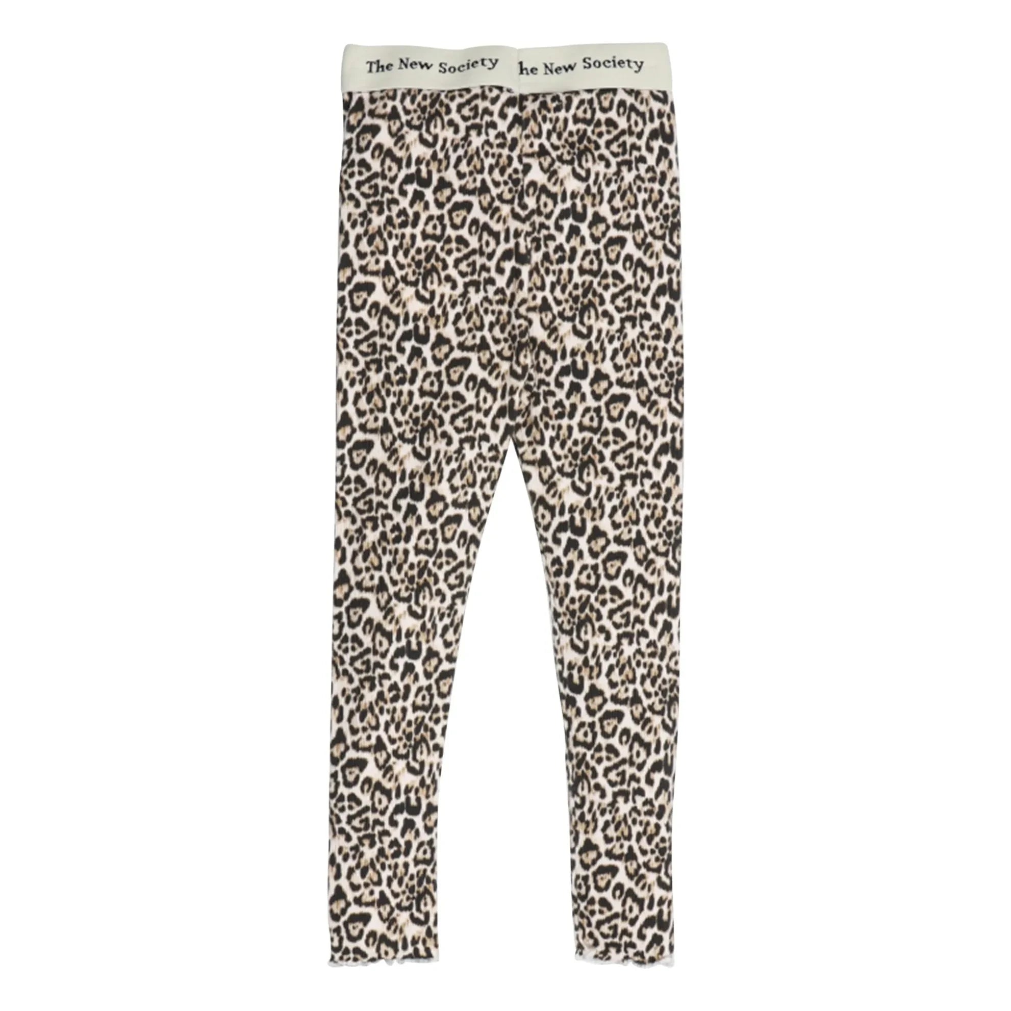 the new society - Leopard Fitted Leggings | Beige