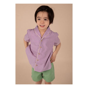 Loir - Striped Paco Shirt | Purple