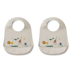 Liewood - Tilda Safari Silicone Bibs - Set of 2 | Sand