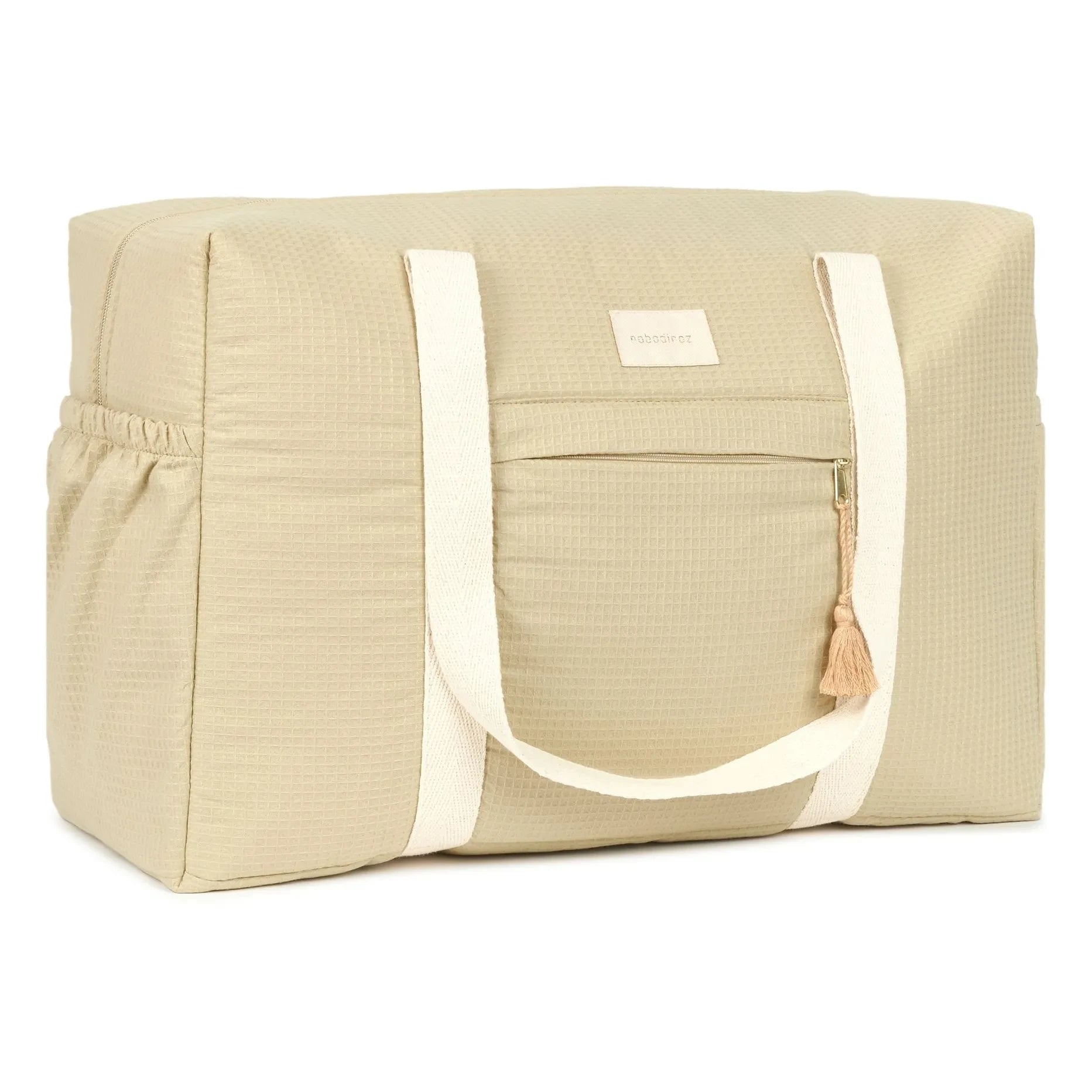 Nobodinoz - Waterproof Organic Cotton Maternity Bag Opéra | Sage