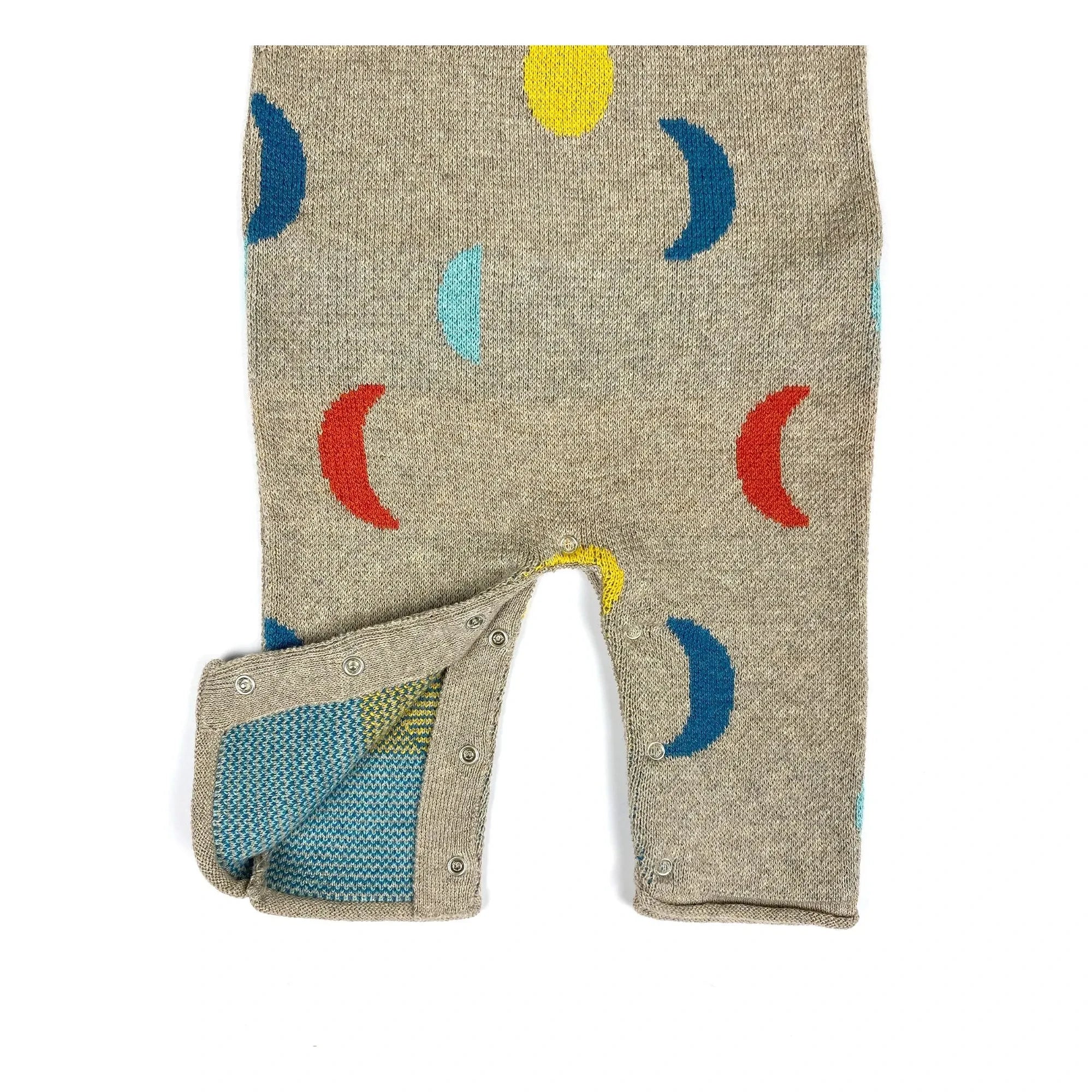 Bayiri - Moon Phases Organic Cotton Romper | Heather Beige