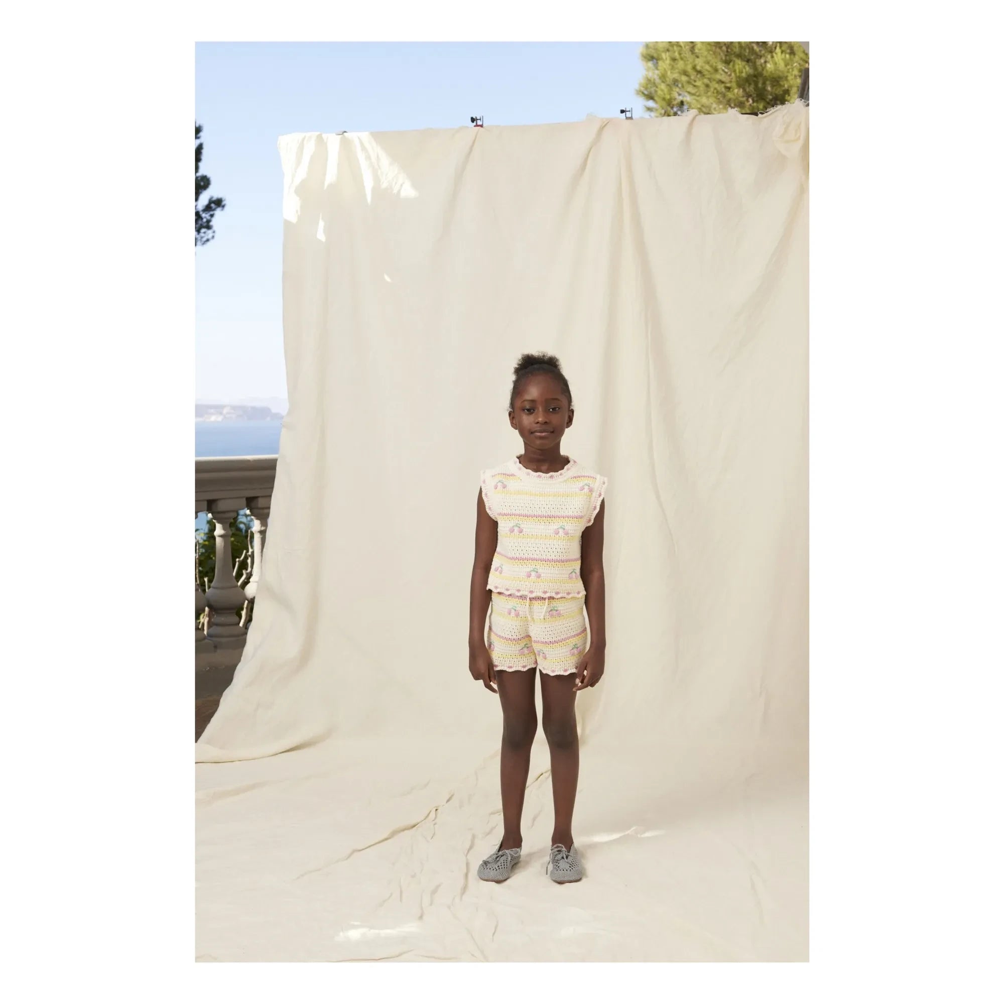 Bebe Organic - Short Crochet Paloma Cherry Organic Cotton | Ecru