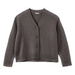 Caramel - Copper Cardigan | Dark Gray