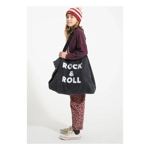 Piupiuchick - Ruffled Collar Sweatshirt Leopard Organic Cotton | Aubergine