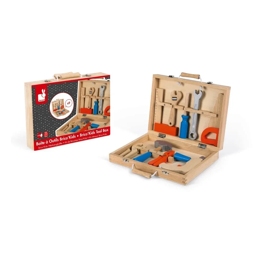 Janod - Brico Kids Tool Kit - 9 Pieces
