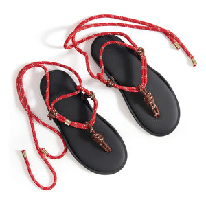 Flòwze - Flò Double Strap Sandals | Red