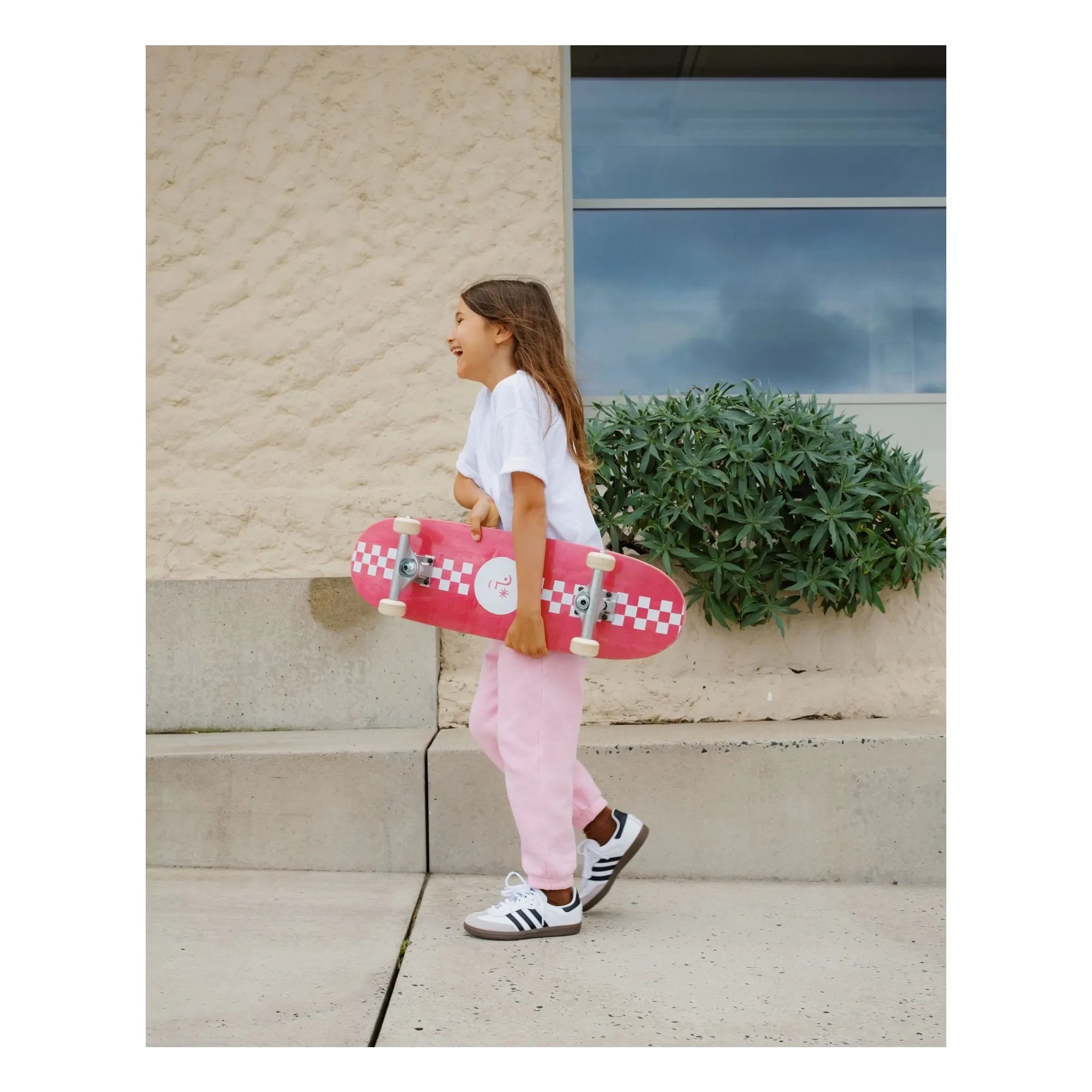 Mino Skateboards - Sunny Damier Skateboard | Pink