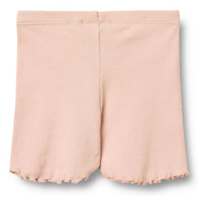 Wheat - Sine Ribbed Organic Cotton Shorts | Light Pink