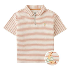 Gingersnaps - Polo Bruno Banana Striped Twill | Ecru