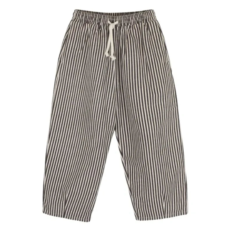 Jenest - Striped Pants | Burgundy