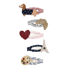 Mimi & Lula - 5-Piece Paris Mini Hair Clip Set | Navy