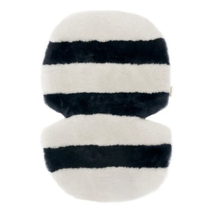 BINIBAMBA - Sheep Leather Mat for Stroller or Basket Bed | Half Moon Striped