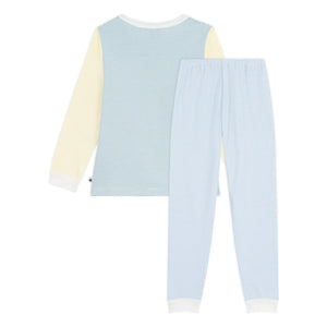 Petit Bateau - Milleraies Renk Bloklu Çizgili Pijama | Yeşil