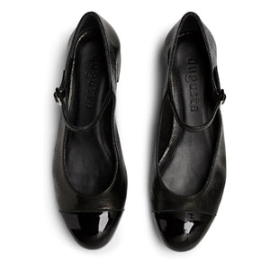 Augusta - Lola Metallic Mary Jane Shoes | Black