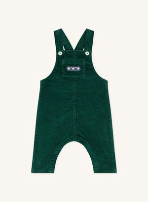 Petit Bateau - Organik Pamuklu Kadife Salopet | Krom yeşili