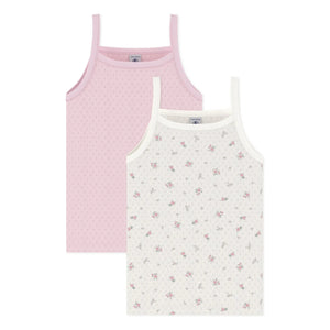 Petit Bateau - Poppy Patterned Light Embroidered Tank Top | Pink