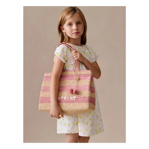 Bonpoint - Esma Striped Raffia Bag | Natural