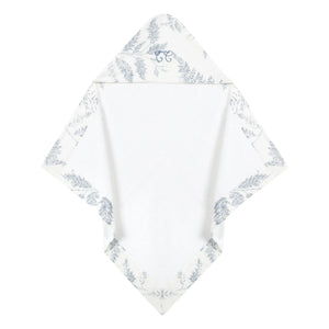 Tartine et Chocolat - Leaf Patterned Towel Fabric Hooded Bath Towel | Navy Blue
