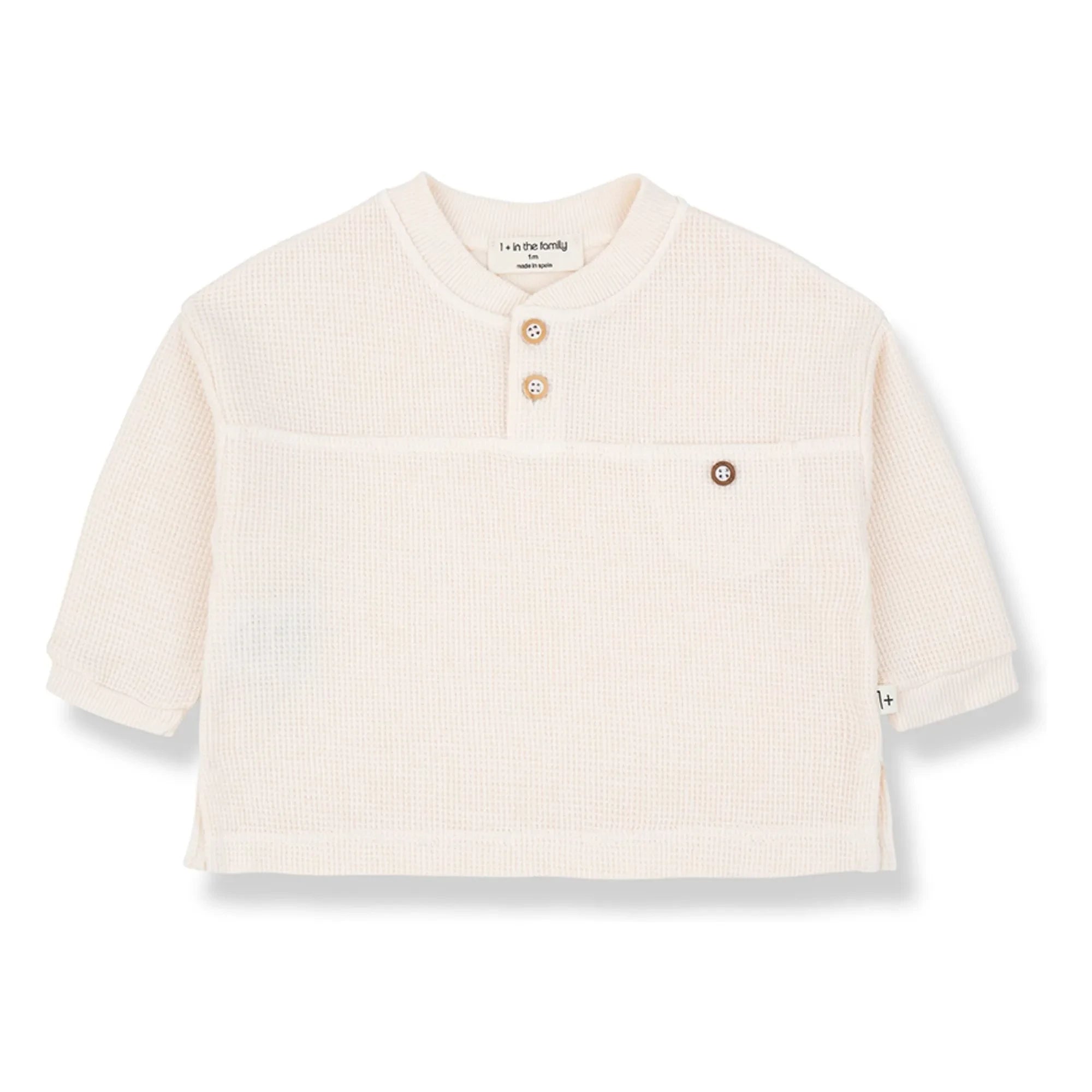 1+ in the Family - Amorgos Waffle Sweater | Ecru