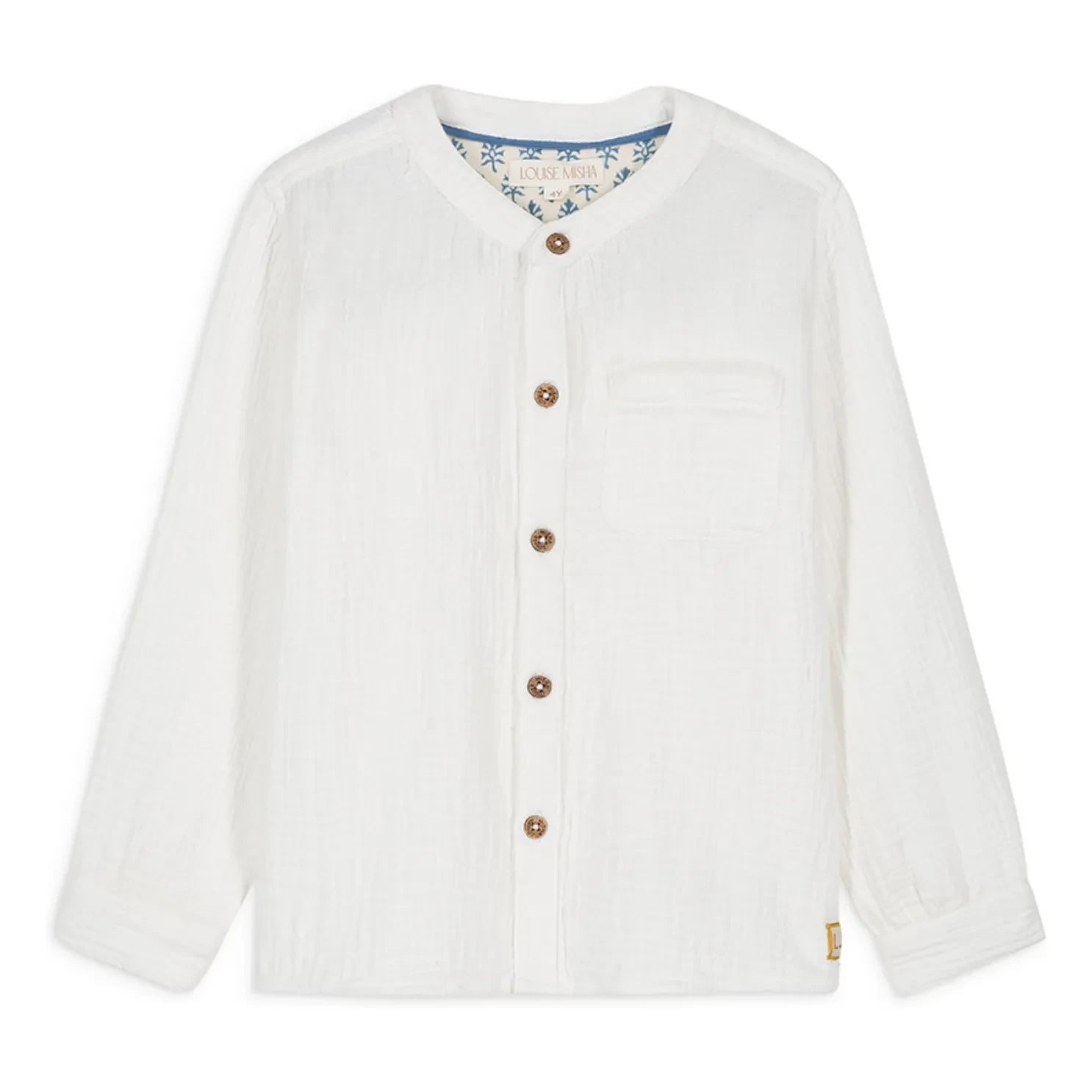 Louise Misha - Amod Organic Cotton Gauze Shirt | White