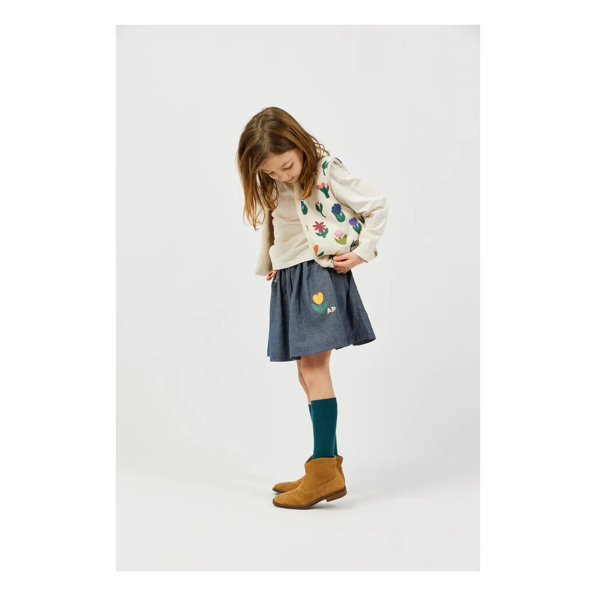 Arsène et Les Pipelettes - Denim Skirt | Dark Blue