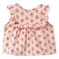 Cozmo - Ari Fleuri Organic Cotton Top | Powder Pink