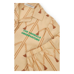 The Animals Observatory - Magpie Organic Cotton Shirt and Shorts Set | Pale Yellow