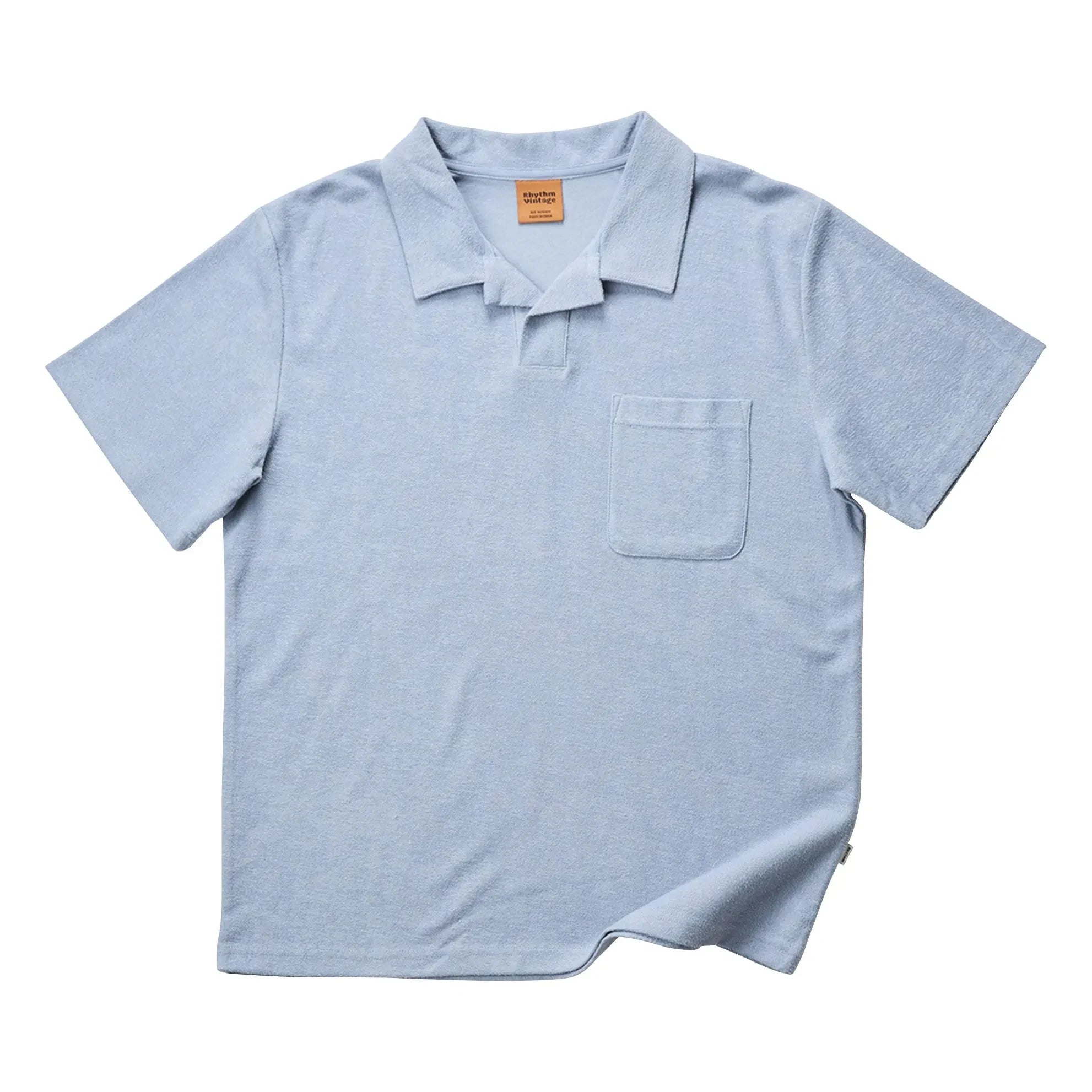 Rhythm - Vintage Terry polo shirt | Light Blue