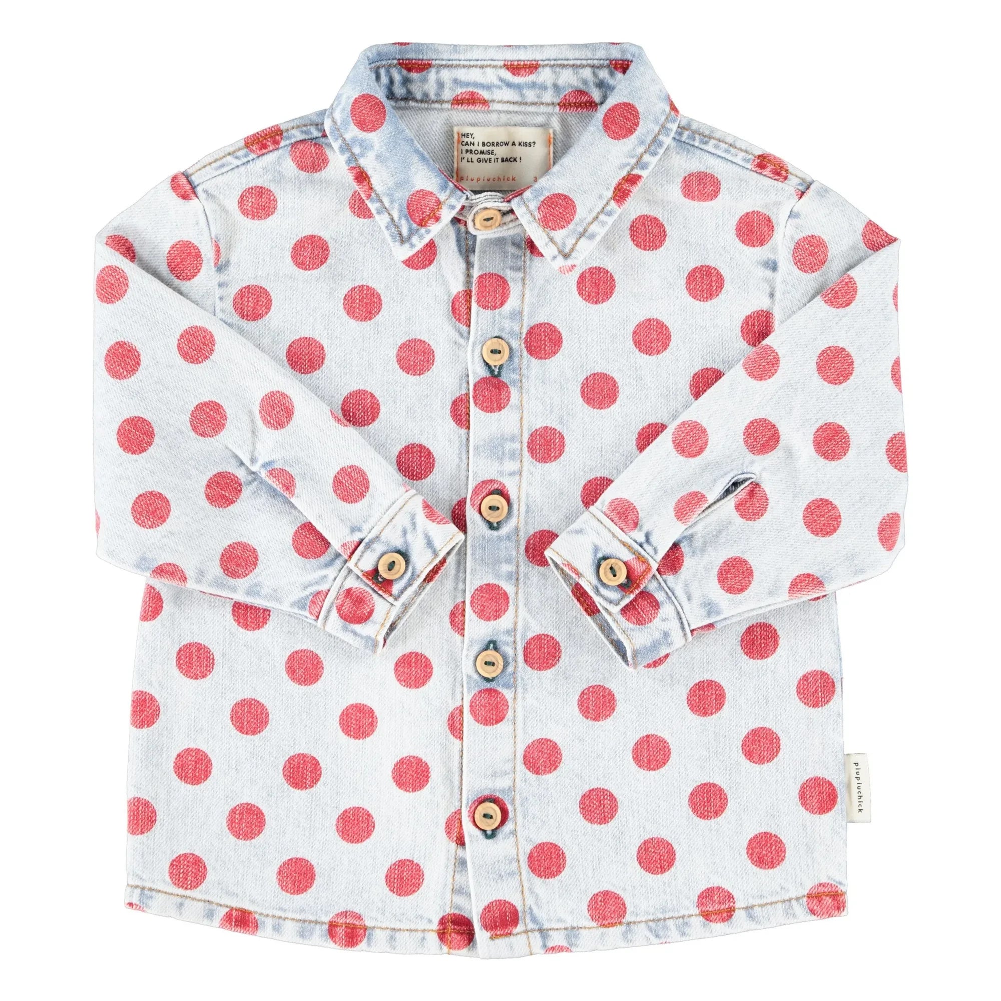 Piupiuchick - Pois Denim Shirt | Light Blue
