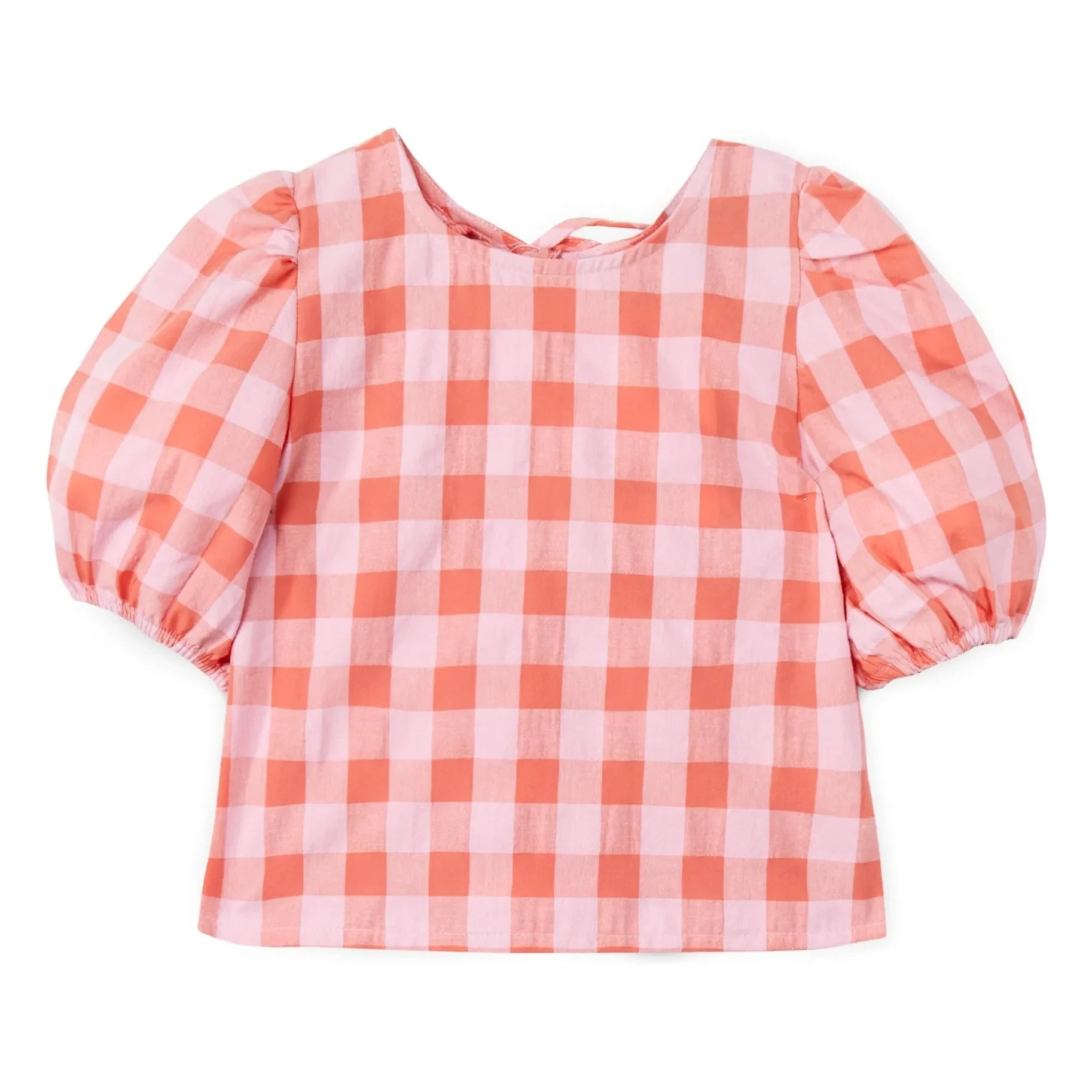 Mipounet - Mirelle Vichy Balloon Sleeve Blouse | Pink