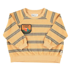 Piupiuchick - Çizgili Organik Pamuklu Sweatshirt | Sarı