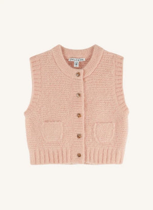 Emile et Ida - Kolsuz Alpaka Yelek | Pembe