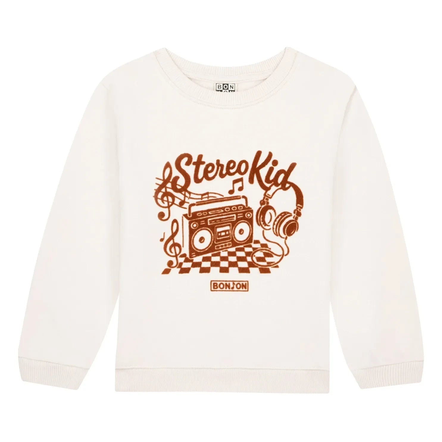 Bonton - Smile Stereokid Sweatshirt | Ecru