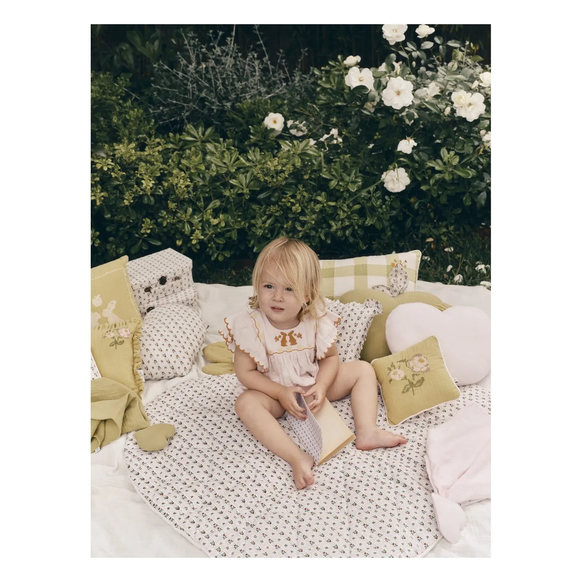 Editions Aimable - Brown Romper | Bouquet Gauze