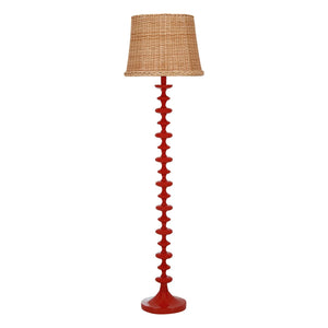 House of Capricorn - Freixo ahşap zemin lambası tabanı | Tuğla kırmızısı