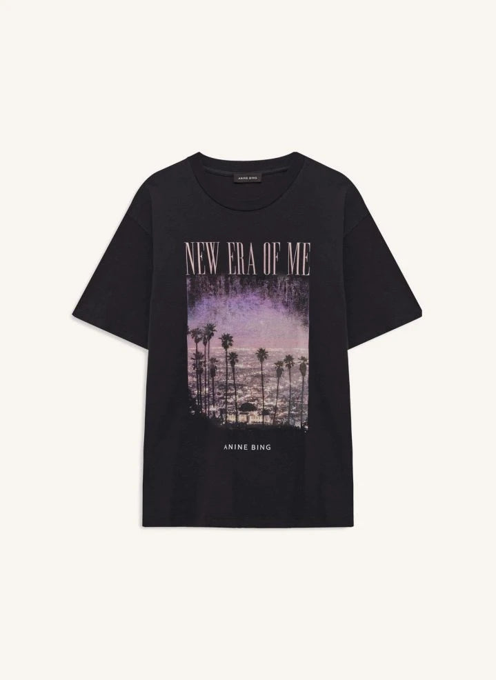 Anine Bing - Cade Los Angeles Cotton T-Shirt | Black
