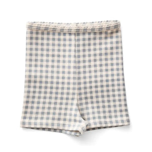 Soor Ploom - Organic Cotton Vichy Shorts | Ice Blue