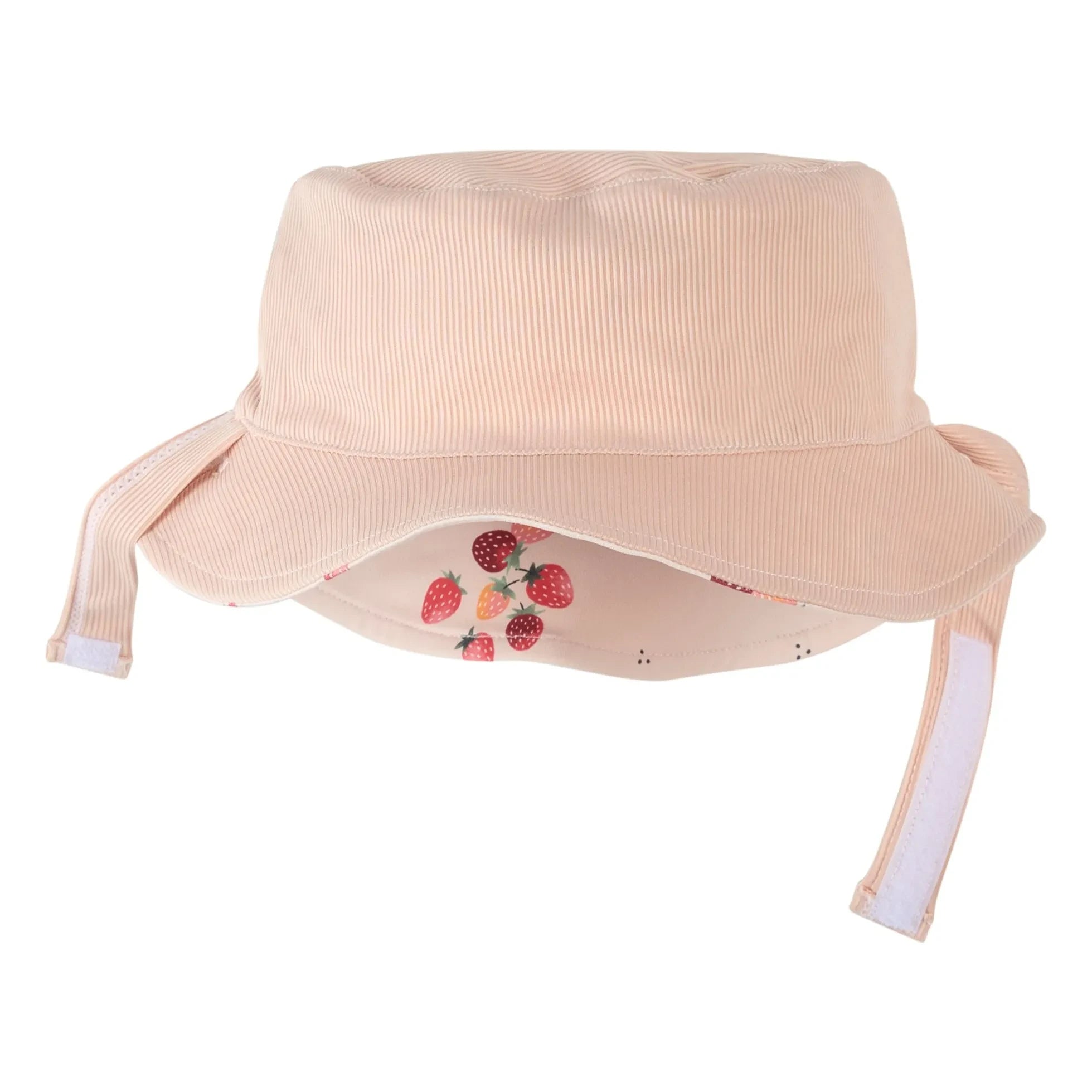 Petit Lem - Reversible UV-Protection Strawberry Hat with Textured Recycled Fibers | Pink