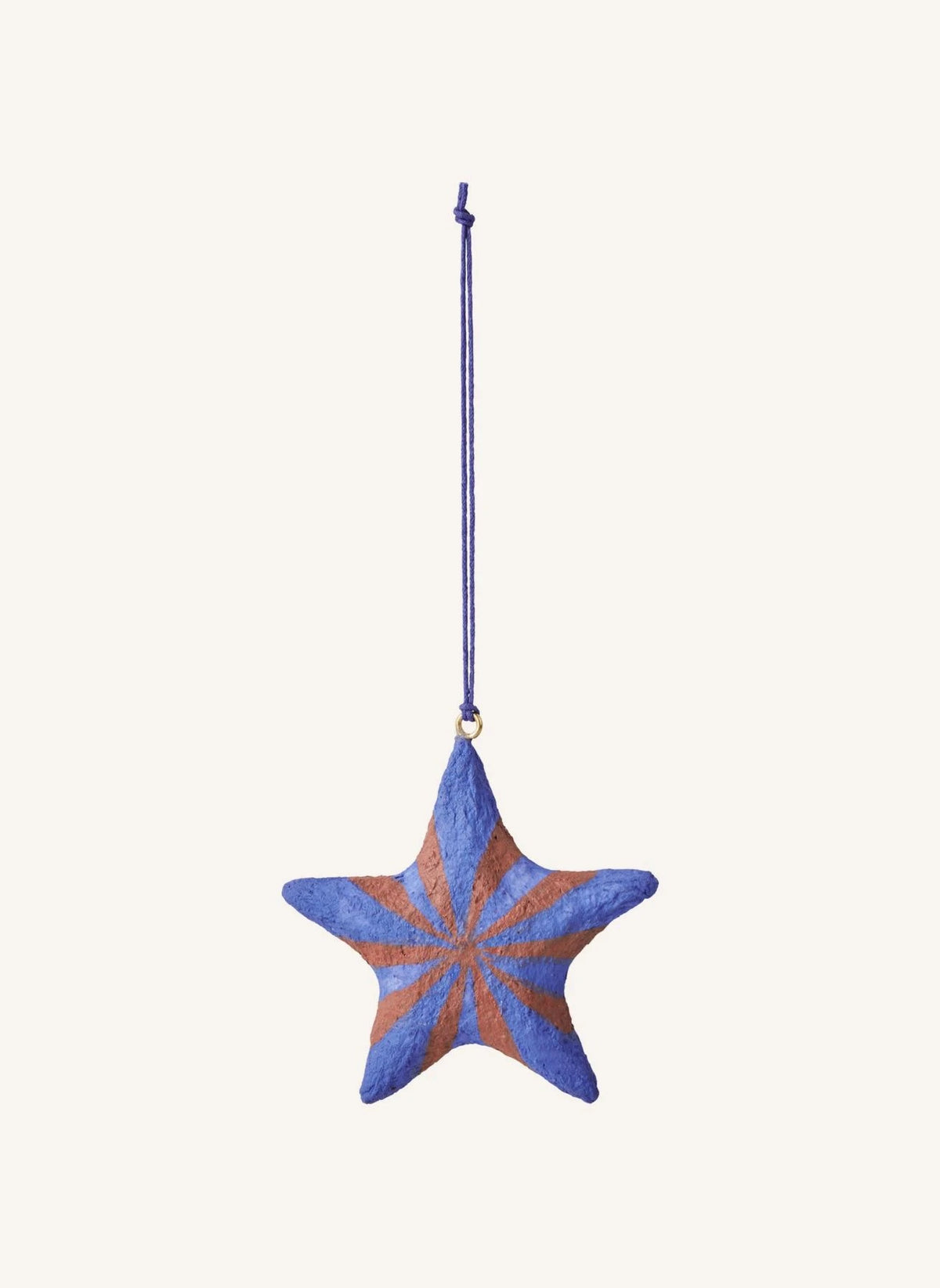 Broste Copenhagen - Paper Mache Christmas Star Ornament | Brown