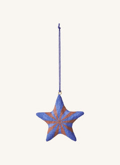 Broste Copenhagen - Paper Mache Christmas Star Ornament | Brown