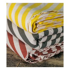 The Socialite Family - Striped cotton Monastico bed cover | Brick red