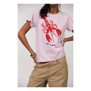 Lollys Laundry - Roma Lobster Cotton T-Shirt | Pink