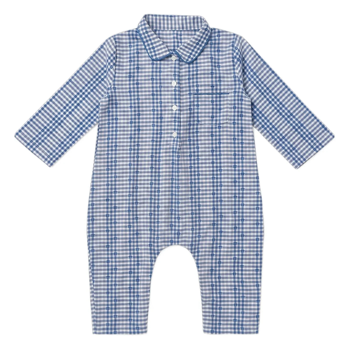 Editions Aimable - Balthazar jumpsuit | Blue Vichy Cotton