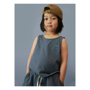 Gray Label - Box-Shaped Organic Cotton Top | Gray Blue