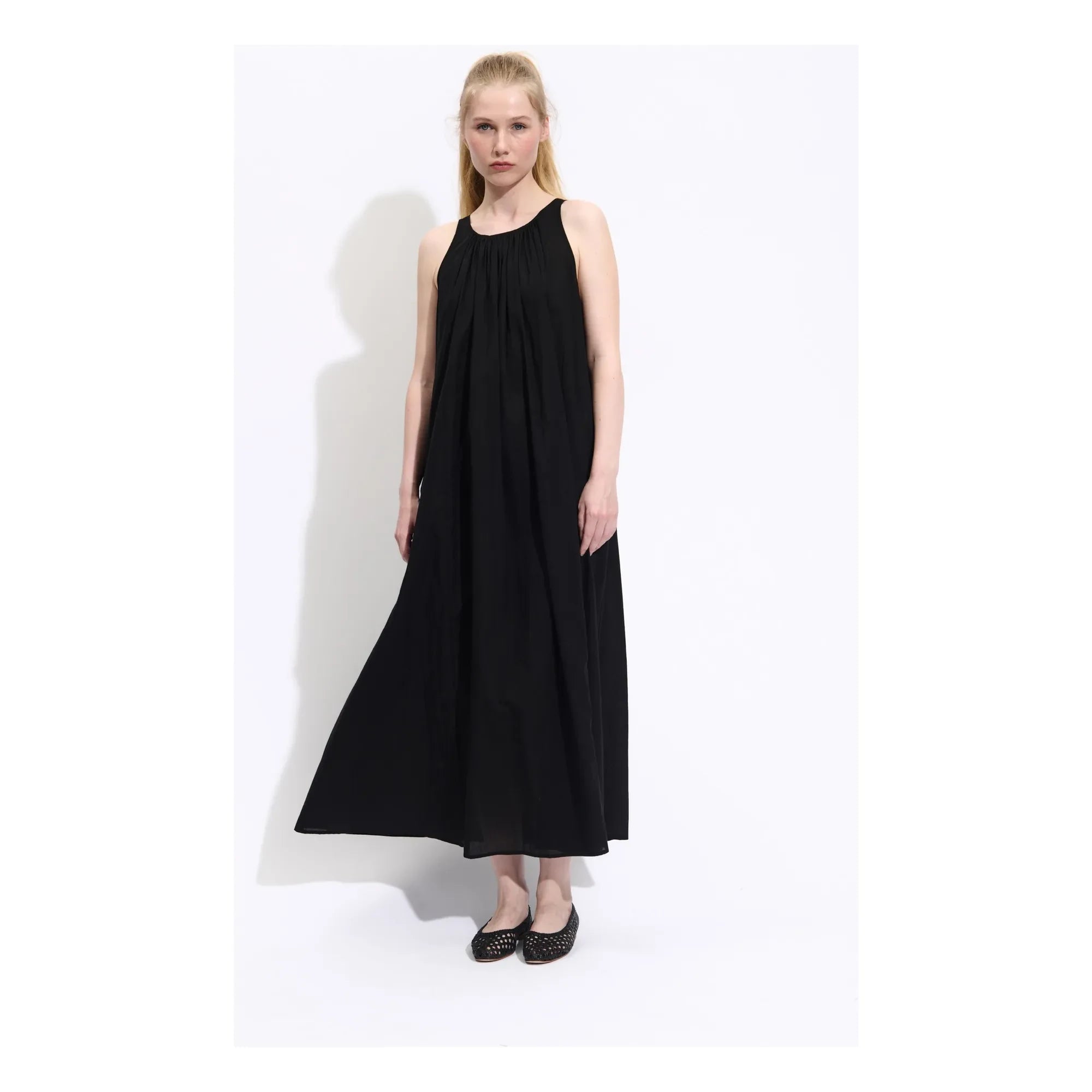 BELLEPIECE - Biaccio Cotton voile dress | Black