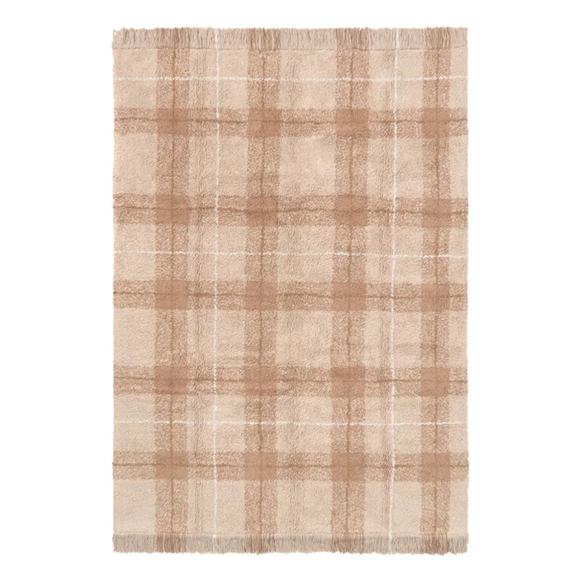 Lorena Canals - Tartan Rug | Dust Pink