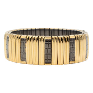 Sigal - SIG 18-1 Striped Bracelet | Black/Gold