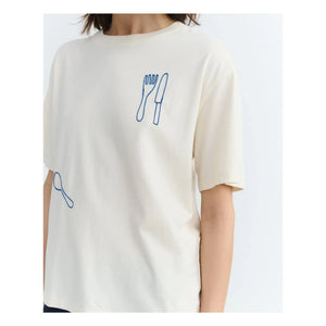 Thinking Mu - Lucia Organic Cotton T-Shirt | Ecru