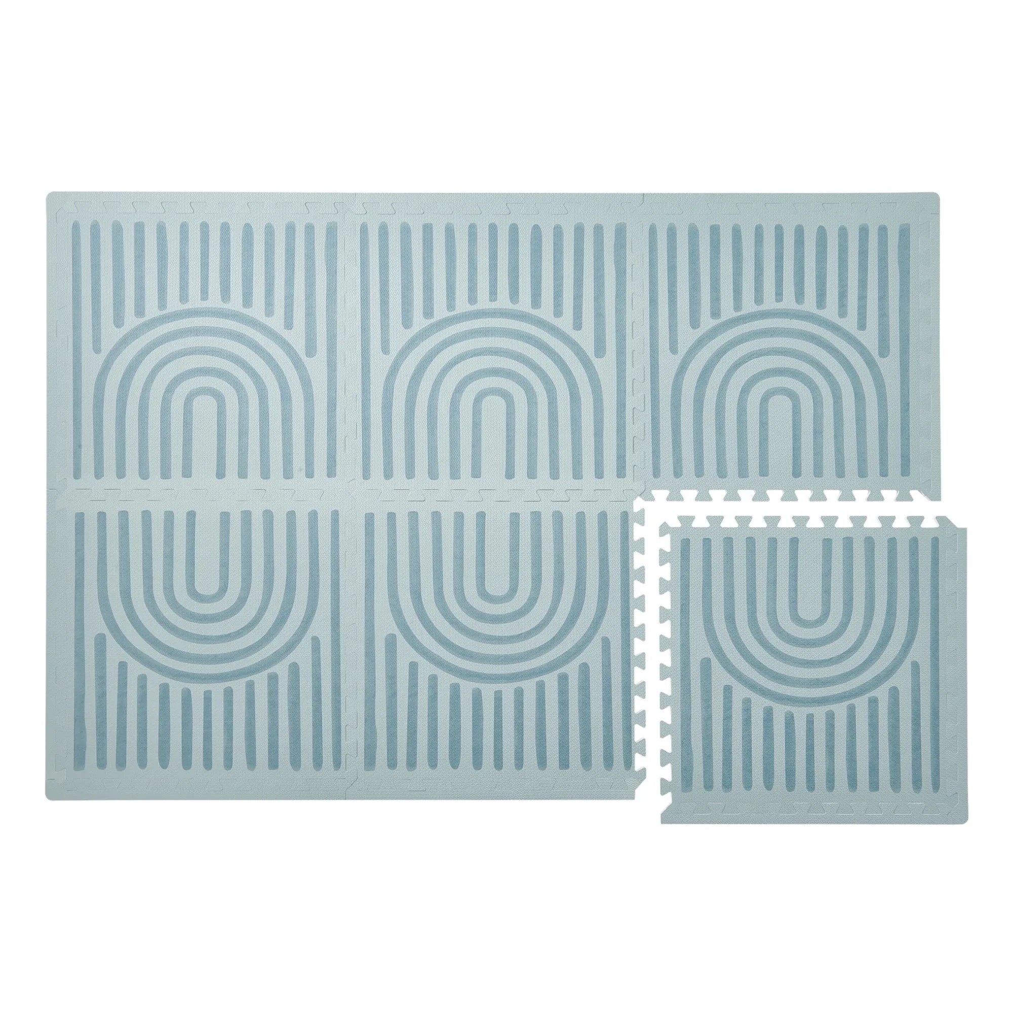 Toddlekind - Linear Modular Play Mat | Gray Blue