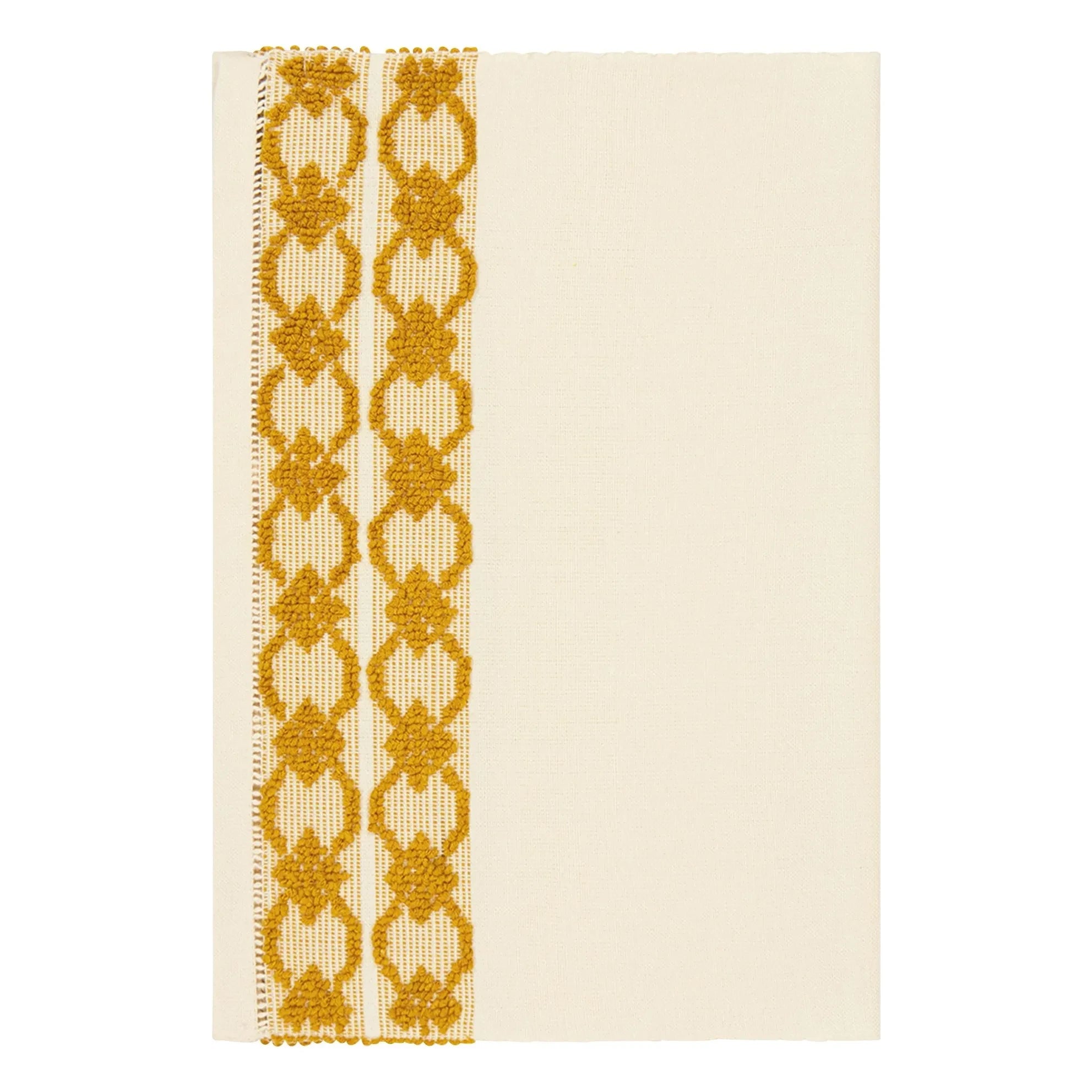 House of Capricorn - Isabel embroidered serving placemat | Yellow
